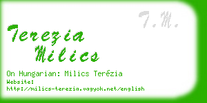 terezia milics business card