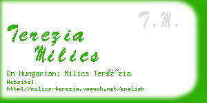 terezia milics business card